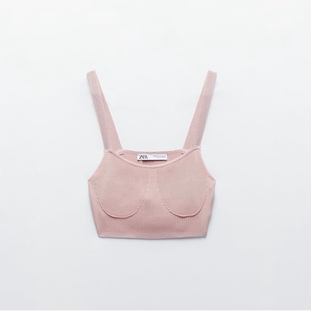 ZARA Ribbed Knit Top - Picture 2 of 5